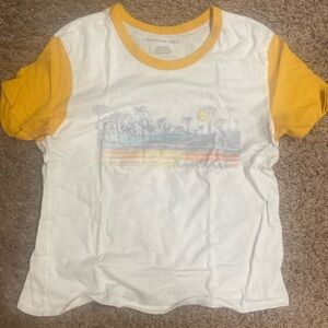 American eagle tropical print graphic tee